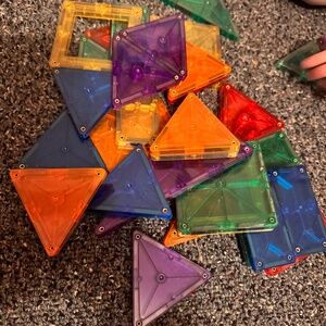 Colorful Magnetic Building Tiles for Kids 32 pc set